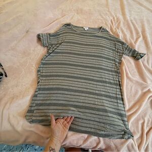 LuLaRoe Gray Striped Top